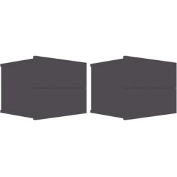 Tables de chevet 2 pcs Gris 40 x 30 x 30 cm Aggloméré Vidaxl Gris