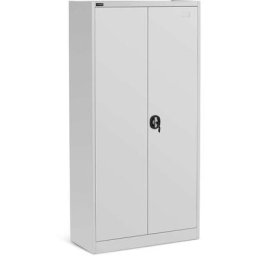 Armoire De Rangement Métallique Meuble De Bureau Verrouillable Acier 180cm Gris - Gris