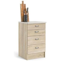 Tvilum - Commode de cuisine mobile en kit 4 tiroirs en bois cm49x50x85h kit de cuisine mobile