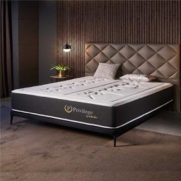 Matelas Privilège 140x200 cm - Épais 24 cm - Mousse mémoire de forme hr, Blue Latex - Collection