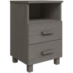 Table de chevet hamar Gris clair 40x35x62 cm Bois de pin massif Vidaxl Gris clair