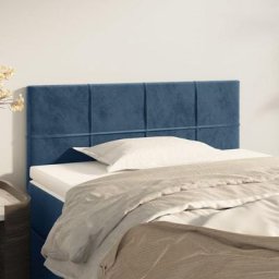 Armoire de tête de lit - Moderne Tête de lit Bleu foncé 80x5x78/88 cm Velours FR7284