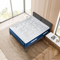 Ensemble Matelas Dolce Vita Ressorts ensachés Accueil mémoire et sommier en kit - 200 x 200 cm