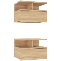 Tables de chevet flottantes 2 pcs Chêne sonoma 40x31x27 cm Vidaxl Chêne sonoma