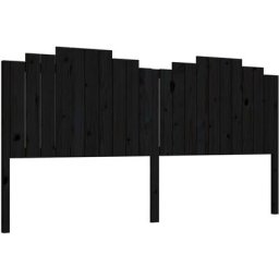 Vidaxl - Tête de lit Noir 206x4x110 cm Bois massif de pin Noir