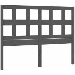 Tête de lit Gris 125,5x4x100 cm Bois massif de pin Vidaxl Gris