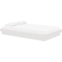 Cadre de lit Blanc Bois massif 120x200 cm Vidaxl Blanc