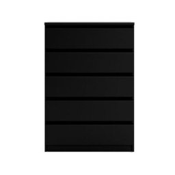 Nada Commode haute avec 5 tiroirs, noir mat.