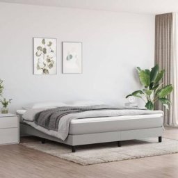 Sommier à ressorts de lit - Sommier pour Adulte et Enfant - Gris clair 180x200 cm Tissu BV120136