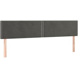 Vidaxl - Tête de lit à led Gris foncé 200x5x78/88 cm Velours Gris foncé