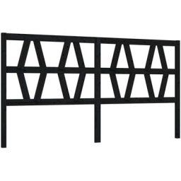 Tête de lit Noir 186x4x100 cm Bois massif de pin Vidaxl Noir