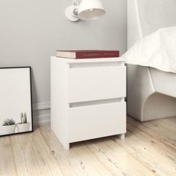 Yoyo - Table de chevet Blanc 30 x 30 x 40 cm Bois d'ingénierie