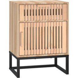 Table de chevet 40x30x55,5 cm bois d'ingénierie et fer Vidaxl Brown