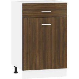 Vidaxl - Armoire de plancher à tiroir Chêne marron 50x46x81,5 cm Chêne marron