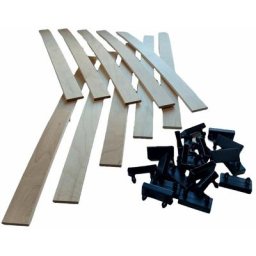 10 lattes bois + embouts - 680x53x8 mm - idéal réparer sommier / bz / clic clac - Bois clair