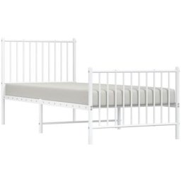 Vidaxl - Cadre de lit métal avec tête de lit/pied de lit blanc 80x200 cm White