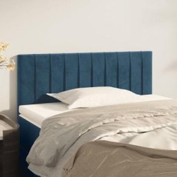 Tête de lit Armoire de tête de lit Bleu foncé 90x5x78/88 cm Velours 23683 - Bleu