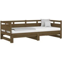 Vidaxl - Lit coulissant Marron miel Bois de pin solide 2x(80x200) cm marron miel
