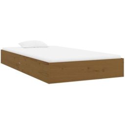 Cadre de lit Marron miel Bois massif 90x200 cm Vidaxl marron miel