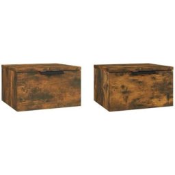 Tables de chevet murales 2 pcs Chêne fumé 34x30x20 cm Vidaxl Chêne fumé