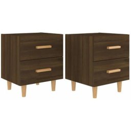 Tables de chevet 2 pcs Chêne marron 40x35x47,5 cm Vidaxl Chêne marron