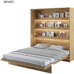 Lenart Lit escamotable bed concept 13 180x200 vertical chêne artisanal