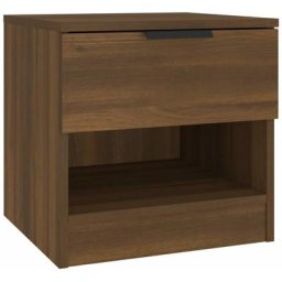 Table de chevet Chêne marron Bois d'ingénierie Vidaxl Chêne marron