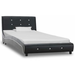 Vidaxl - Cadre de lit Noir Similicuir 90 x 200 cm Black