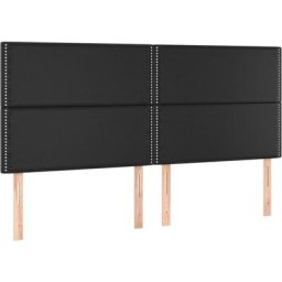 Vidaxl - Têtes de lit 4 pcs Noir 100x5x78/88 cm Similicuir Black