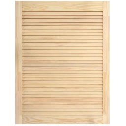 Bois de pin massif porte à persiennes porte d'armoire porte d'etagères revêtement pour placard
