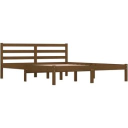 Cadre de lit Bois pin massif 150x200 cm Marron miel très grand Vidaxl marron miel