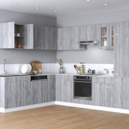 Meuble bas haut de Cuisine - Moderne Armoire suspendue Sonoma gris 60x31x60 cm Bois d'ingénierie