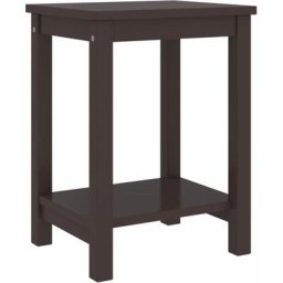 Table de chevet Marron foncé 35x30x47 cm Bois de pin massif Vidaxl Marron foncé