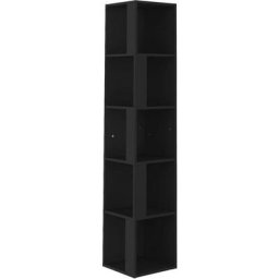 Armoire d'angle Noir 33x33x164,5 cm Aggloméré Vidaxl Black