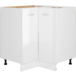 Armoire d'angle Blanc brillant 75,5x75,5x80,5 cm Aggloméré Vidaxl High gloss white