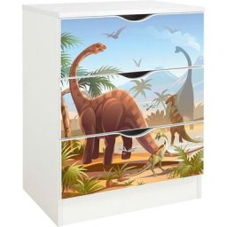 Commode blanche avec les tiroirs roma - Jurassic