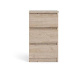 Nada Commode à 3 tiroirs, imitation chêne Hickory. - Marron