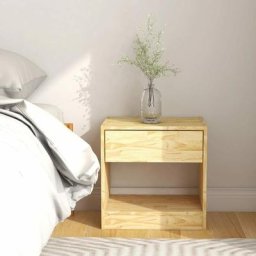 Table de chevet Table d'appoint | Table de nuit 40x31x40 cm Bois de pin massif 40471 - Brun