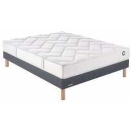 Ensemble Bultex ready + Sommier Confort Ferme Bultex Pieds 90x190 Mousse - Blanc