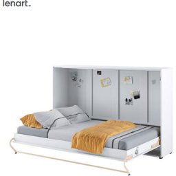Lenart Lit escamotable Concept Pro CP05 120x200 horizontal blanc mat
