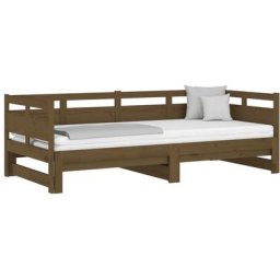 Vidaxl - Lit coulissant Marron miel Bois de pin solide 2x(90x190) cm marron miel