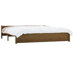 Cadre de lit Marron miel Bois massif 180x200 cm Super King Vidaxl marron miel