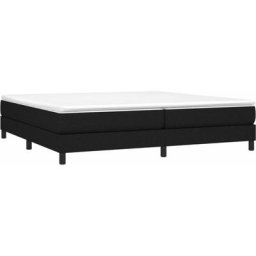 Sommier à ressorts de lit Noir 200x200 cm Tissu Vidaxl Black
