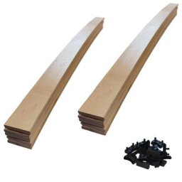 10 lattes + embouts - 680x48x8 mm - pour sommier / bz / clic clac - Bois clair