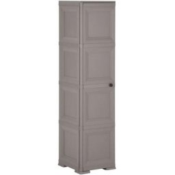 Armoire en plastique 40x43x164 cm Design de bois Gris Vidaxl Gris