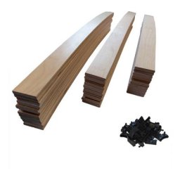30 lattes + embouts - 680x48x8 mm - pour sommier / bz / clic clac - Bois clair
