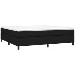 Sommier à ressorts de lit Noir 200x200 cm Tissu Vidaxl Black