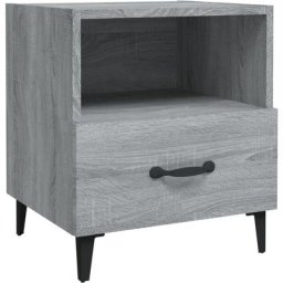 Table de chevet Sonoma gris Bois d'ingénierie vidaXL - Sonoma gris