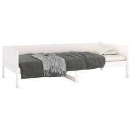 Lit de jour Blanc Bois massif de pin 90x190 cm vidaXL - White