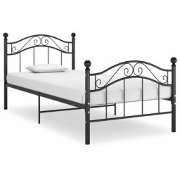 Cadre de lit Noir Métal 90x200 cm Vidaxl Noir